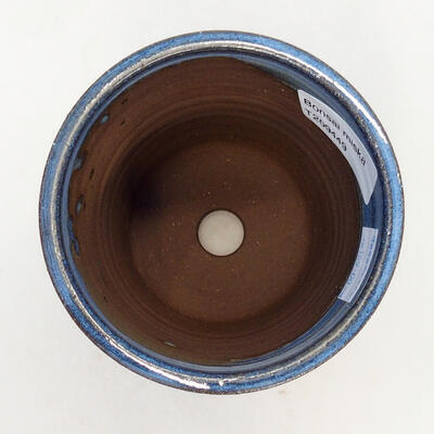 Ceramic bonsai bowl 9.5 x 9.5 x 14 cm, color blue - 3