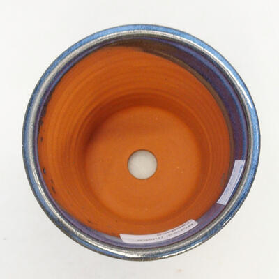 Ceramic bonsai bowl 10.5 x 10.5 x 13.5 cm, color blue - 3
