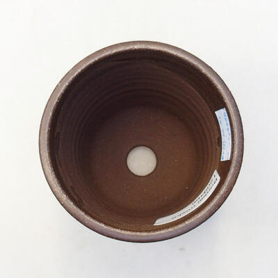 Ceramic bonsai bowl 8.5 x 8.5 x 10 cm, brown color - 3