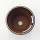 Ceramic bonsai bowl 8.5 x 8.5 x 10 cm, brown color - 3/3