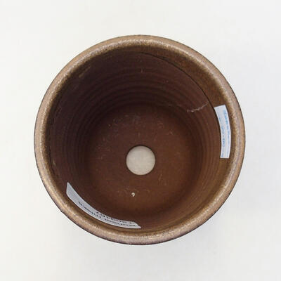 Ceramic bonsai bowl 8.5 x 8.5 x 10.5 cm, brown color - 3