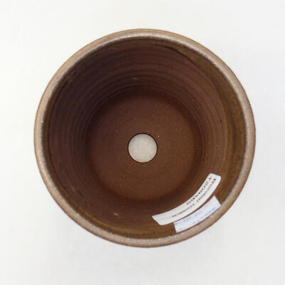 Ceramic bonsai bowl 9.5 x 9.5 x 10.5 cm, brown color - 3