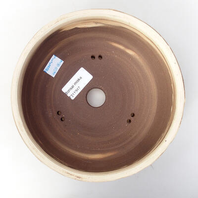 Ceramic bonsai bowl 18 x 18 x 6.5 cm, cracked color - 3