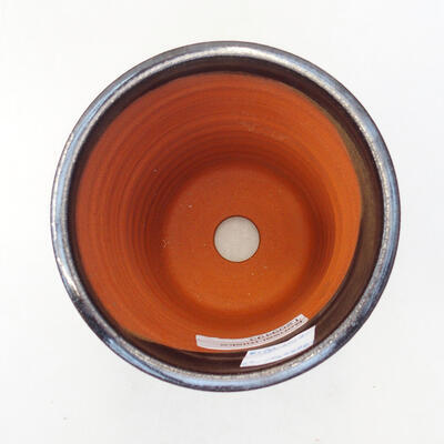 Ceramic bonsai bowl 9.5 x 9.5 x 13.5 cm, metal color - 3
