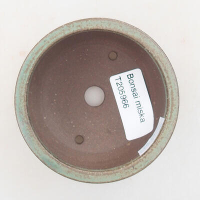 Ceramic bonsai bowl 8 x 8 x 4 cm, color green - 3