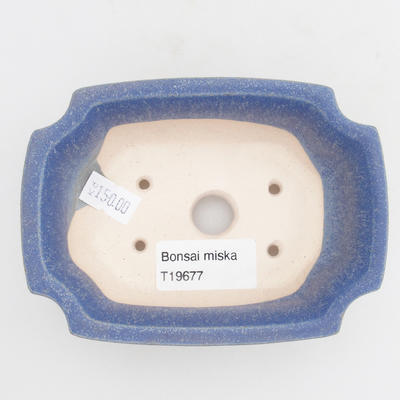 Ceramic bonsai bowl 12 x 8,5 x 4 cm, color blue - 3