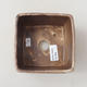 Ceramic bonsai bowl 12.5 x 12.5 x 8 cm, brown color - 3/3