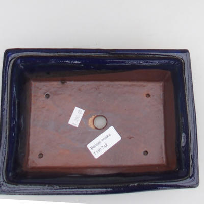 Ceramic bonsai bowl 21 x 15 x 6 cm, color blue - 3