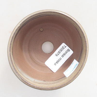 Ceramic bonsai bowl 9 x 9 x 4.5 cm, brown color - 3