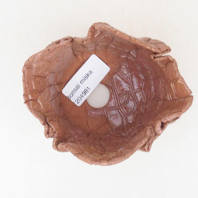 Ceramic shell 10 x 7.5 x 7 cm, brown color - 3