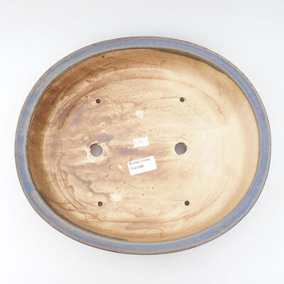 Ceramic bonsai bowl 33 x 28.5 x 7 cm, color blue - 3
