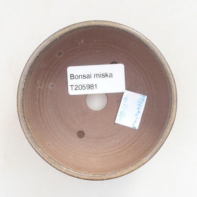 Ceramic bonsai bowl 9 x 9 x 3.5 cm, color brown - 3