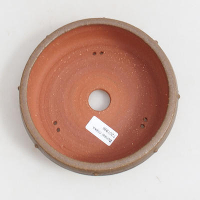 Ceramic bonsai bowl 18 x 18 x 5.5 cm, brown color - 3