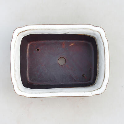 Bonsai bowl H 50 - 16.5 x 12 x 6 cm, white scratched - 3