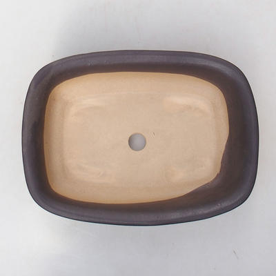 Ceramic bonsai bowl H 02 - 19 x 13,5 x 5 cm, black matt - 3
