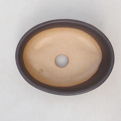 Ceramic bonsai bowl H 04 - 10 x 7,5 x 3,5 cm, black matt - 3