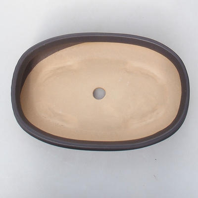 Ceramic bonsai bowl H 15 - 26,5 x 17 x 6 cm, black matt - 3