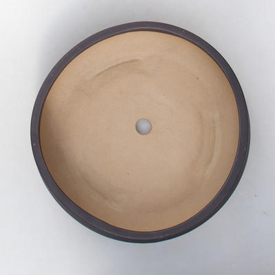 Ceramic bonsai bowl H 21 - 23 x 23 x 7 cm, black matt - 3