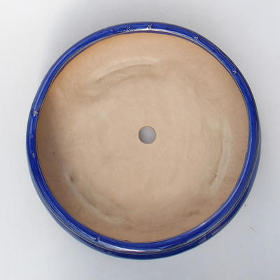 Ceramic bonsai bowl H 21 - 23 x 23 x 7 cm, blue - 3