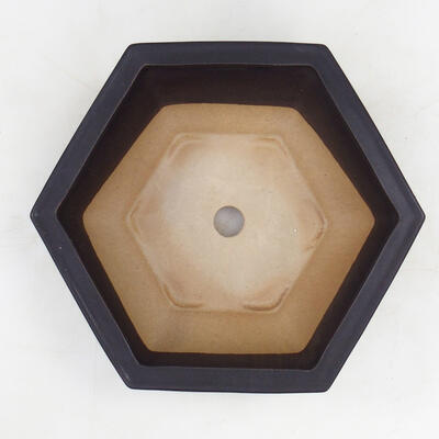 Ceramic bowl + saucer H53 - bowl 20 x 18 x 7.5, cm saucer 18 x 15.5 x 1.5 cm, black matt - 3