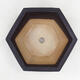Ceramic bowl + saucer H53 - bowl 20 x 18 x 7.5, cm saucer 18 x 15.5 x 1.5 cm, black matt - 3/4