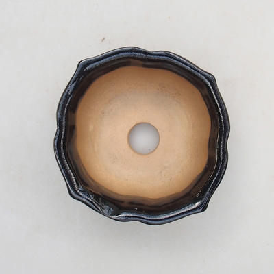 Ceramic bonsai bowl H 95 - 7 x 7 x 4,5 cm, black glossy - 3