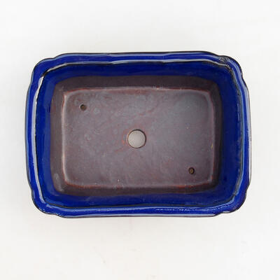 Bonsai bowl + saucer H 50 - bowl 16.5 x 12 x 6 cm, saucer 17 x 12.5 x 1.5 cm, Blue Oxide - 3
