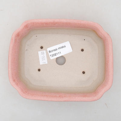 Ceramic bonsai bowl 15 x 12 x 4 cm, color pink - 3