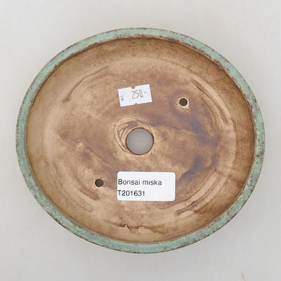 Ceramic bonsai bowl 15 x 13.5 x 4 cm, color green - 3