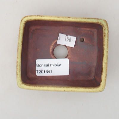 Ceramic bonsai bowl 9.5 x 8 x 3.5 cm, color yellow - 3