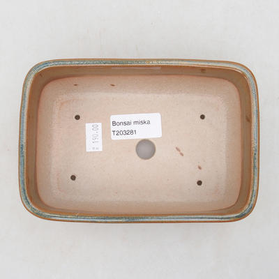 Ceramic bonsai bowl 16 x 10 x 5.5 cm, color gray-rusty - 3