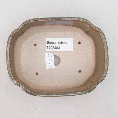Ceramic bonsai bowl 12 x 9.5 x 4.5 cm, color gray-rusty - 3