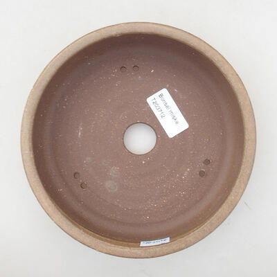 Ceramic bonsai bowl 17 x 17 x 4 cm, color brown - 3