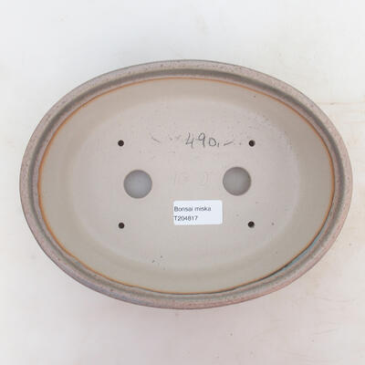 Bonsai bowl 23 x 17 x 7 cm, gray-beige color - 3