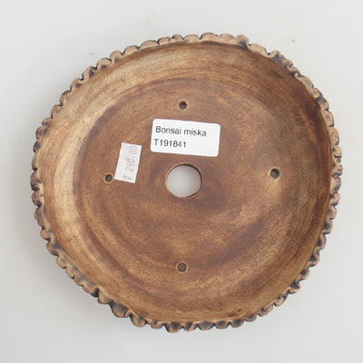 Ceramic bonsai bowl 15,5 x 15,5 x 3 cm, gray color - 3