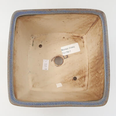 Ceramic bonsai bowl 16 x 16 x 10.5 cm, color blue - 3