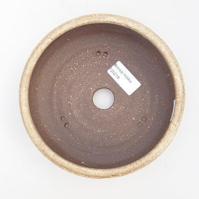 Ceramic bonsai bowl - 16,5 x 16,5 x 3,5 cm, color beige - 3