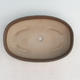 Ceramic bonsai bowl H 15 - 26,5 x 17 x 6 cm, brown - 26.5 x 17 x 6 cm - 3/3