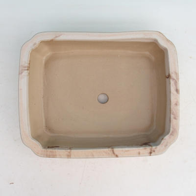 Ceramic bonsai bowl H 20 - 26,5 x 21 x 7,5 cm, beige - 26.5 x 21 x 7.5 cm - 3