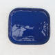 Bonsai bowl + tray H37 - bowl 14 x 12 x 7 cm, tray 14 x 13 x 1 cm, blue - bowl 14 x 12 x 7 cm, tray 14 x 13 x 1 cm - 3/3