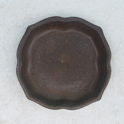 Bonsai bowl + tray H95 - bowl 7 x 7 x 4,5 cm, tray 7 x 7 x 1 cm, brown - bowl 7 x 7 x 4,5 cm, tray 7 x 7 x 1 cm - 3