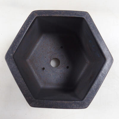 Bonsai bowl 11 x 10 x 9 cm, color brown ocher - 3