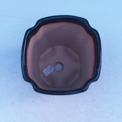 Ceramic bonsai bowl - cascade, black glossy - 3