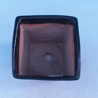 Ceramic bonsai bowl - cascade, black glossy - 3