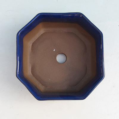Ceramic bonsai bowl H 13 - 11,5 x 11,5 x 4,5 cm, blue - 11.5 x 11.5 x 4.5 cm - 3