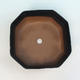 Bonsai bowl tray H14 - bowl 17,5 x 17,5 x 6,5, tray 17,5 x 17,5 x 1,5, black glossy  - bowl 17.5 x 17.5 x 6.5, saucer 17.5 x 17.5 x 1.5 - 3/3