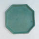 Bonsai bowl + tray H 13 - bowl11,5 x 11,5 x 4,5 cm, tray 11,5 x 11,5 x 1 cm, green - bowl 11,5 x 11,5 x 4,5 cm, podmiska 11,5 x 11,5 x 1 cm - 3/4