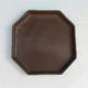Bonsai bowl + tray H 13 - bowl11,5 x 11,5 x 4,5 cm, tray 11,5 x 11,5 x 1 cm, black - bowl 11,5 x 11,5 x 4,5 cm, tray 11,5 x 11,5 x 1 cm - 3/4