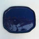 Bonsai bowl tray H32 - bowl 12.5 x 10.5 x 6 cm, tray 12.5 x 10.5 x 1 cm, blue bowl 12.5 x 10.5 x 6 cm, tray 12.5 x 10.5 x 1 cm - 3/4