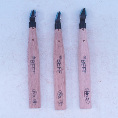 Set of 3-piece chisel in leather case - NO18, NO15, NO5 - 3